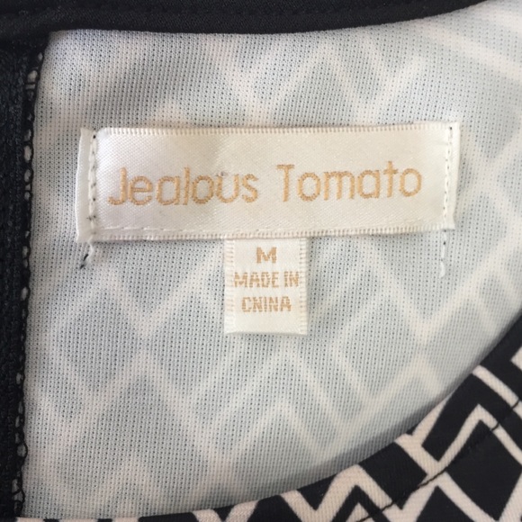 Jealous Tomato // Geometric Print Black Dress - Picture 4 of 8